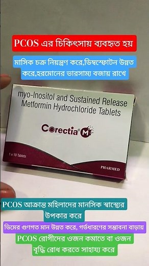 PCOS tablet#healthtips #medicineinfo#medicine #fertilitysupport #weightloss#mentalhealth #corectia M