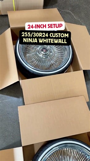 24” Wire Wheels Setup 🔥 Bolt-On + 255/30R24 Custom Whitewall Tires