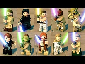 LEGO Star Wars The Skywalker Saga - All Jedi Characters Showcase (4K 60FPS)