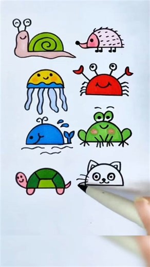 371K views · 2K reactions | Creative drawing ideas using semi circle ⭕ . #easydrawimgforbginners #creativedrawing #drawing #explorepage #fbreelsfypシ゚viralシ | Easy drawing for kids24 | Facebook