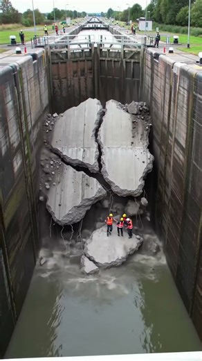 The sheer scale of this concrete demolition is insane! #construction