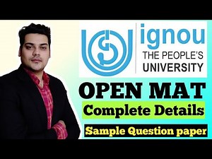 IGNOU OPEN MAT 2021 Complete details | IGNOU Distance MBA