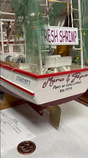 Huge model shrimp boat