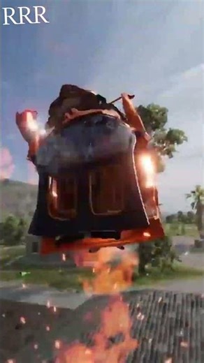 bugatti chiron bad landing | Beamng drive | RRR #Shorts