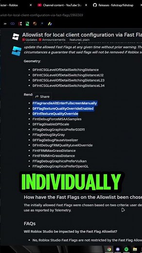 How To Use Roblox Fast Flags ⚙️ || #roblox #fpsboost #gaming #optimization #fps #feed #viral
