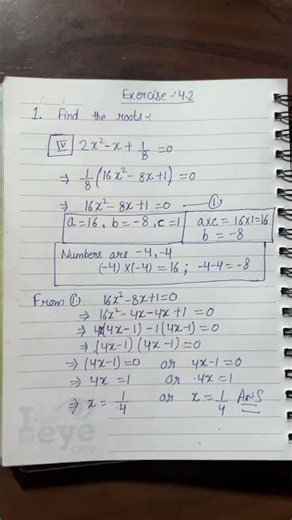 Class:- 10th, Chapter:- 4 , Exercise:- 4.2, part:- 1 Easy Method,