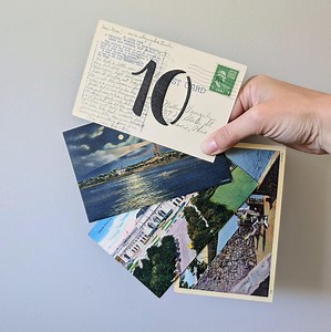 Custom Authentic Vintage & Antique Postcard Table Numbers - Choose Your Desired Postcards and Number Style - Etsy