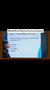 6.7K views · 1.2K reactions | RRB Staff Nurse PYQs are finally here  Not random questions — actual exam-level PYQs you must practice. Available exclusively in our RRB Staff Nurse Test Series.  Download our app ✍️ Practice smart  Move one step closer to selection Consistency + right questions = results.RRBStaffNurse #RRBStaffNursePYQ #NursingExams #StaffNursePreparation #NursingTechJyoti #PYQsPractice | Nursing Tech Jyoti | Facebook