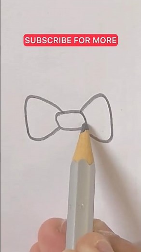 HOW TO DRAW A CUTE VERY EASY BOW 🎀 #art #bow #ytshorts #shorts #easydrawing #viral #howtodraw