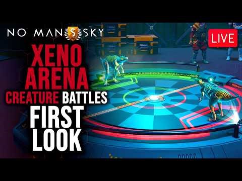 🔴FIRST LOOK at XENO ARENA! No Man's Sky Creature Battles LIVE (Pokémon in Space?!)🐉