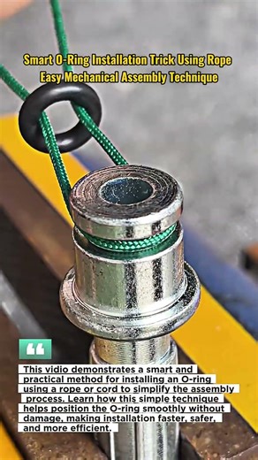 Smart O-Ring Installation Trick Using Rope | Easy Mechanical Assembly Technique