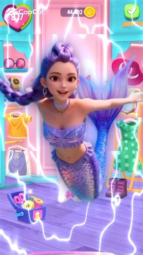 Rumi mermaid Makeup 💄💋 My Talking Angela 2 #trending #challenge