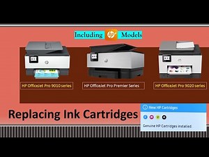 HP OfficeJet Pro 9015 | 9015e| 9018 | 9020| 9025e | 9028 printer series : Replace the Ink Cartridges