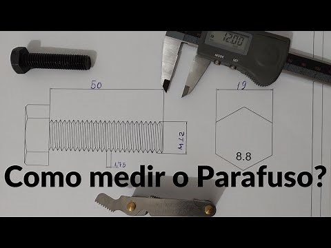 Como medir o parafuso sextavado