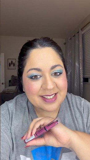 9 hour wear test of the NYX Shine Loud high pigment lip shine in “make it work” #lipcolor #lipstick