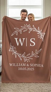 Monogram Names Couple | Personalized Blanket