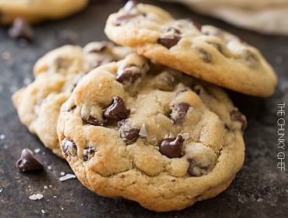 Salted Chocolate Chip Cookies