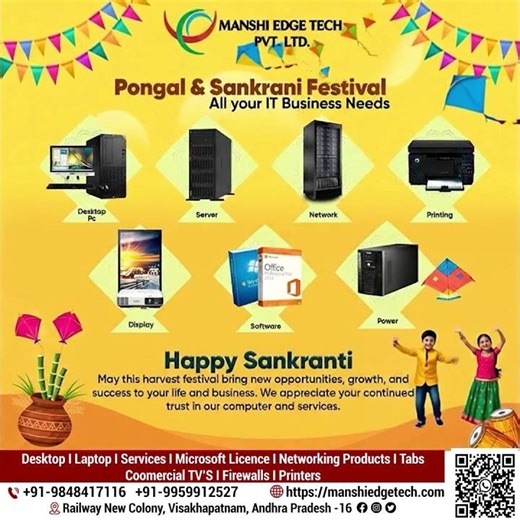 Pongal & Sankranti Festival Offers | Complete IT Solutions by Manshi Edge Tech Pvt. Ltd.