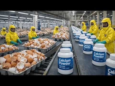 Inside a factory producing calcium powder – From discarded eggshells to calcium powder