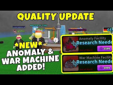 *NEW* QUALITY UPDATE! Anomaly Facility & War Machine! AUTO BUY from Black Market | Mini War Roblox