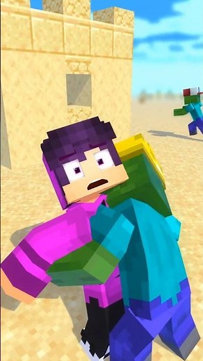 Can Steve Save a Village from Zombie Raid? - Funny Animation