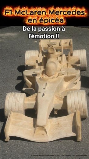 Transforming a TREE into a FORMULA 1 car! 🌲🏎 #woodworking