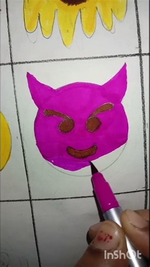 TITLE:😈 Devil Emoji Drawing | Easy & Viral Emoji Drawing Shorts