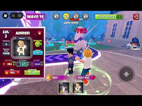 Miraculous ladybug and catnoir defense tower