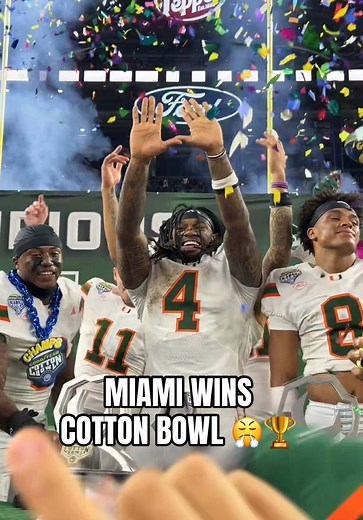 Miami Defeats Ohio State to Win the Cotton Bowl