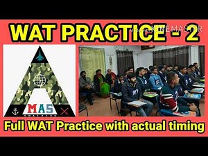 WAT PRACTICE- 2 # SSB interview ( Full WAT practice with actual timing)