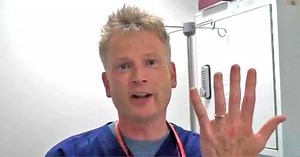 A good method to remove a ring from a swollen finger.