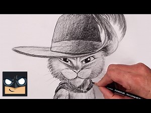 How To Draw Puss N Boots | Sketch Tutorial - Videos For Kids