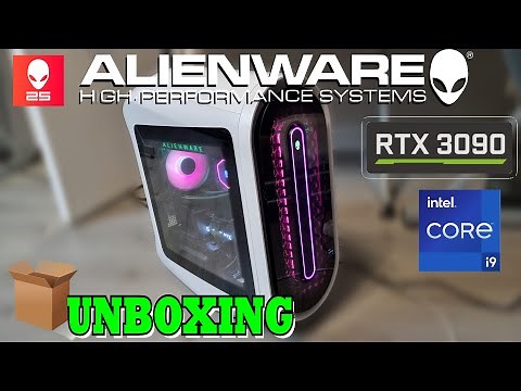 UNBOXING PC: i9 12900KF - RTX 3090 + BENCHMARK / R13 ALIENWARE 25 TH ANNIVERSARY EDITION