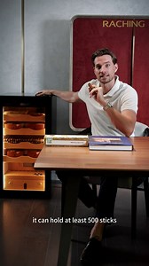 New MA50 Humidor Cabinet, 100L Cigar Humidor for Office&Household Cigar Storing&Aging,Full Wood Frame with Spanish Cedar Drawers&Liner -Black