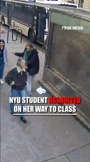 SHOCKING assault on NYU student walking to class caught on camera #foxnews #news #shorts