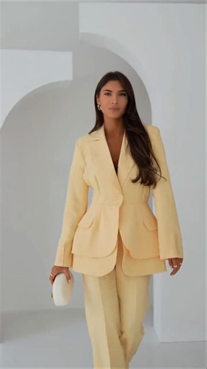 The Yellow That Owns The Room: Tailoring With Its Own Attitude #fashiontrends #outfitideas #ootd