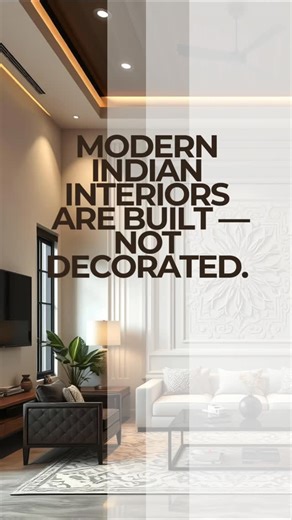 Wood'n'Compass Pvt Ltd on Instagram: "Modern Indian interiors are not about adding more décor. They’re about building the right structure first. In our projects, everything starts with architecture: clear axes, symmetry aligned with Vastu, material contrast, and calm proportions. Furniture doesn’t lead — it follows the space. Art isn’t decoration — it’s integrated into the architecture. This approach creates homes that feel grounded, confident, and timeless — not trendy, not beige, not generic. 