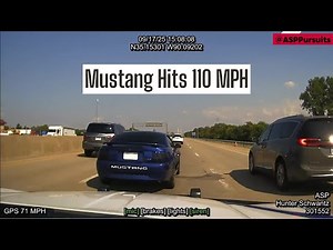 Ford Mustang Weaves Through I-40 Traffic at 110 MPH | Arkansas State Police Pursuit