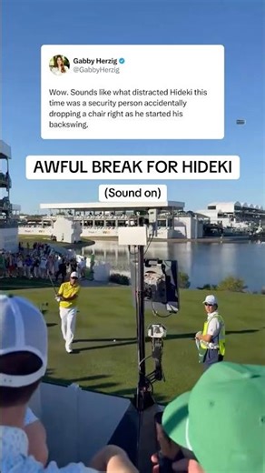 AWFUL break for Hideki Matsuyama as chair falls in his backswing during WMPO. (via austin_garcia13)