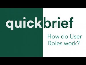 QB Quickbrief - What are User Roles?