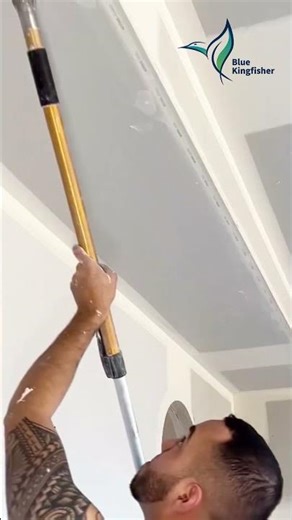 🛠️ "Fix Cracks & Holes Fast! Blue Kingfisher Skim Coat Drywall Repair Magic ✨"