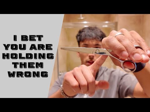 Stop Holding Scissors Wrong! (DIY Haircut at Home)