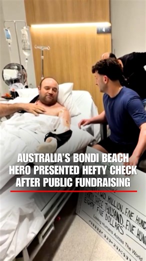 HERO'S REWARD: Ahmed al Ahmed, the Australian immigrant who heroically wrestled a gun from one of the shooters in Sunday's deadly antisemitic terror attack at Bondi Beach, received a check for roughly $1.65 million thanks to thousands of donations. | Fox News