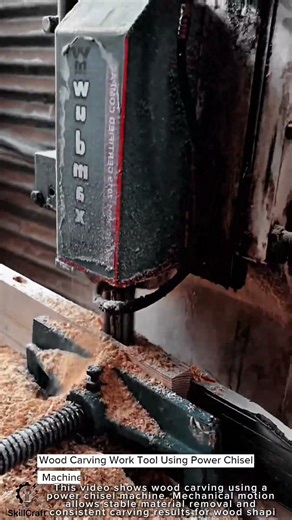 Wood Carving Work Tool Using Power Chisel Machine #worktool