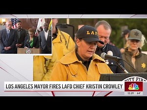 Los Angeles mayor fires city's fire chief after tensions over wildfires