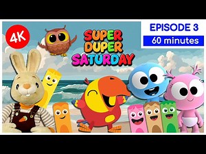 New Series | Super Duper Saturday - Ep 3 in 4K | Games | Vocabulary | Color Crew & Larry | BabyFirst - Videos For Kids