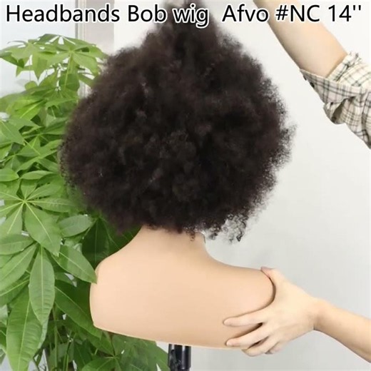 FH Headbands Bob wig human hair Afvo #NC 14'' #wigs #humanhairfactory