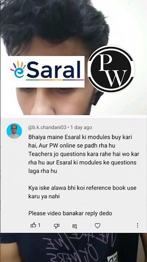PW online + E Saral Modules🔥⁉️#jee#jee2025#jeemains#iit#pw#shorts#jee2026#jeewallah #esaralmodule