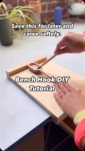 Mel’s Carving Club • Carving Tools & Kits | 🌟Save this for later🌟Let’s make a bench hook using a scrap piece of plywood! It’s one of the easiest DIY projects that will make your... | Instagram