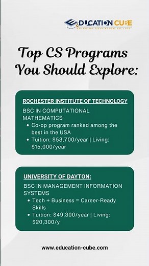 🎓 Study Computer Science in the USA – Top 5 Programs for 2026